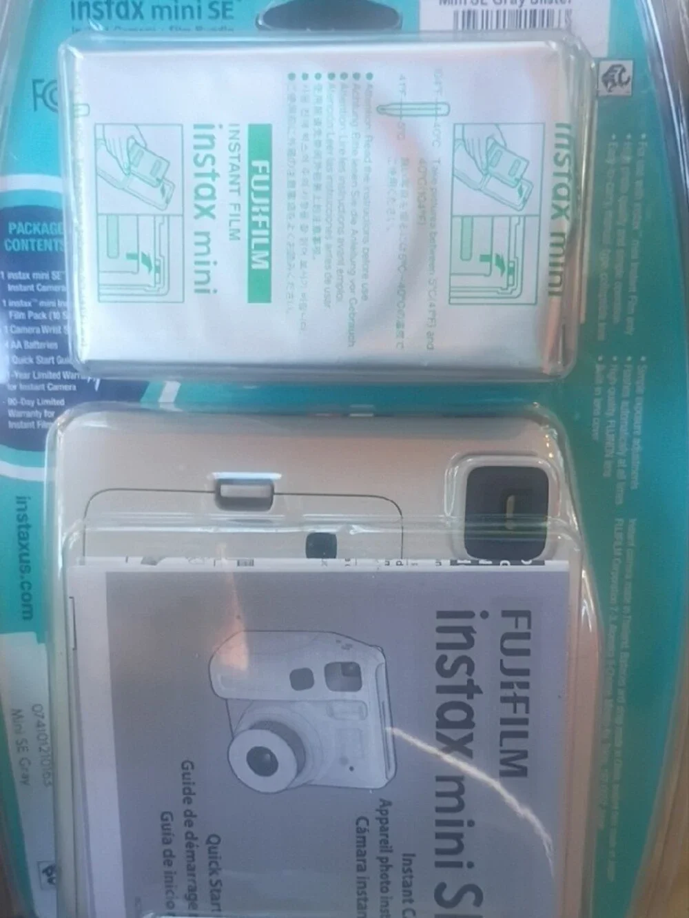 Instax Mini SE Instant Camera + Film Pack- Gray